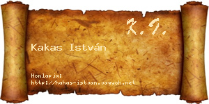 Kakas István névjegykártya