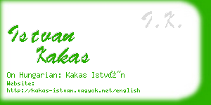 istvan kakas business card